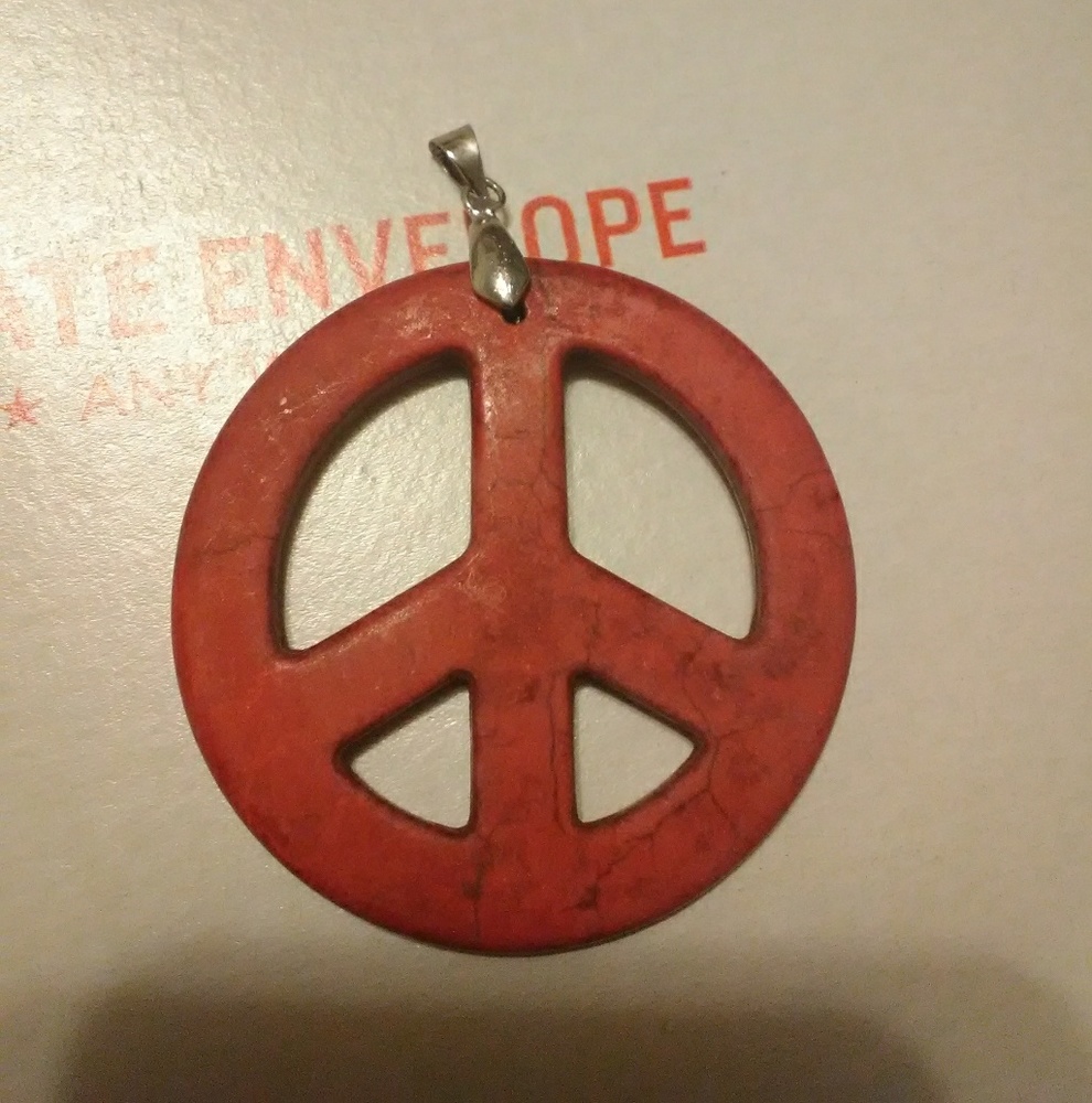 Peace Sign Emblem Pendant - Picture 3 of 5